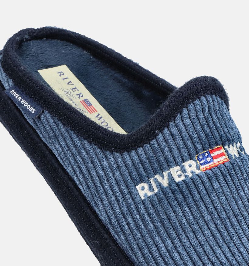 River Woods Hendrik Donkerblauwe Open Pantoffels voor jongens (381158) - geschikt voor steunzolen