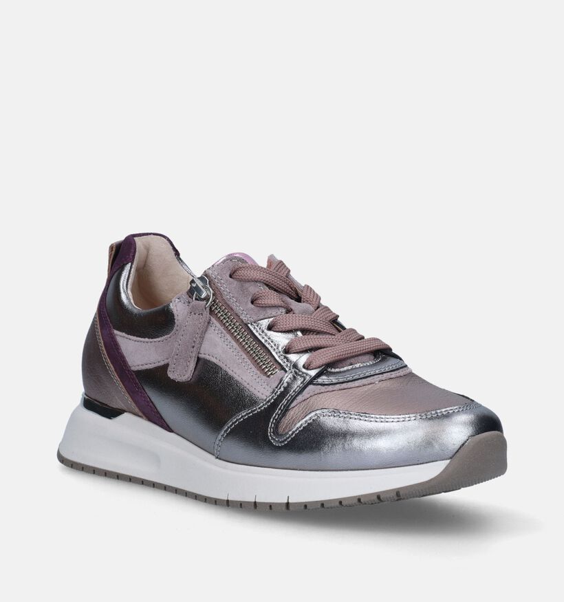 Gabor OptiFit Zilveren Sneakers voor dames (344772) - geschikt voor steunzolen