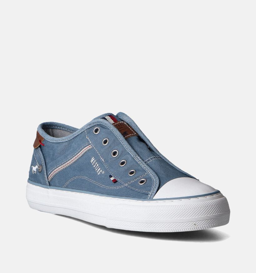 Mustang Chaussures à enfiler en Bleu pour femmes (351251)