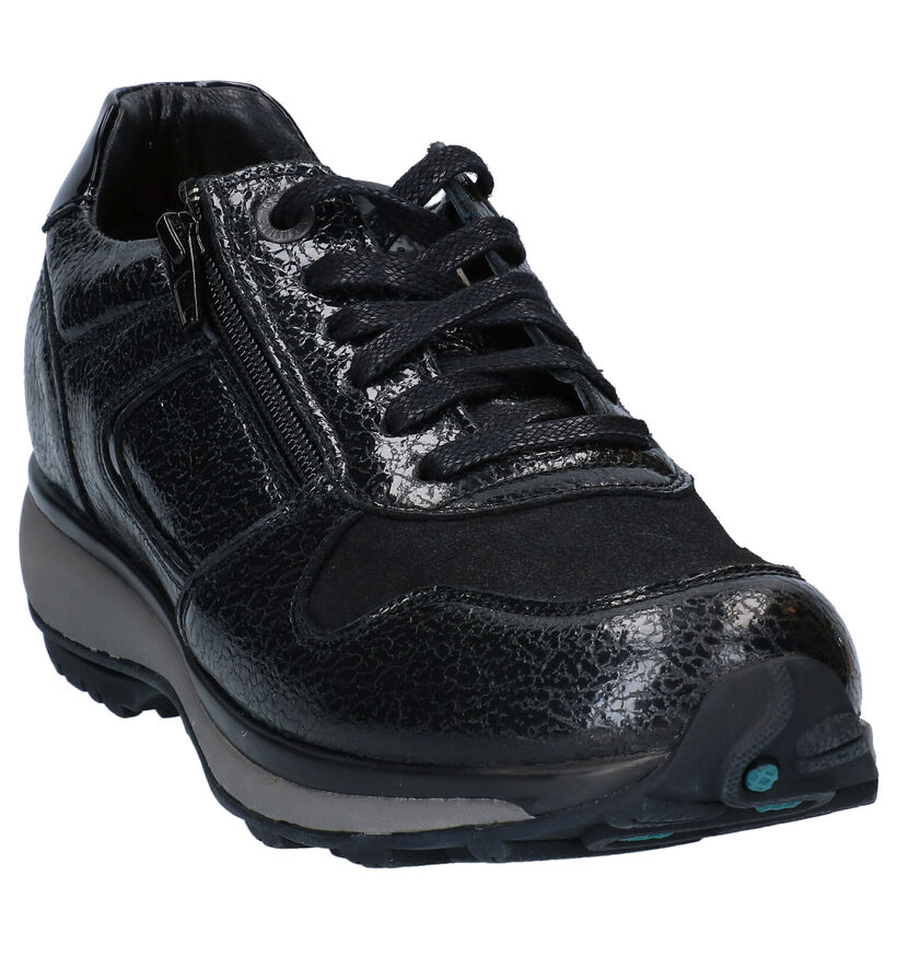 Xsensible Jersey GX Zwarte Veterschoenen in daim (284948)