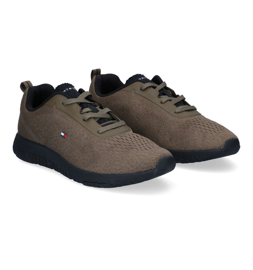 Tommy Hilfiger Lightweight Baskets en Kaki pour hommes (300701) - pour semelles orthopédiques