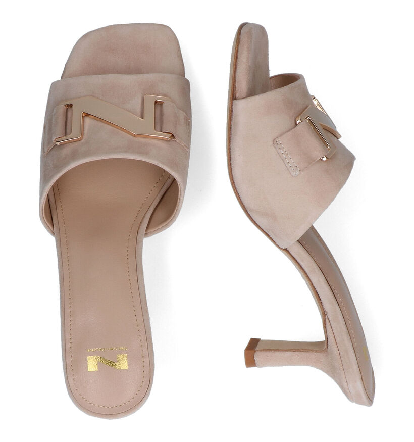 Nathan-Baume Nu-pieds à talons en Beige clair pour femmes (308383)