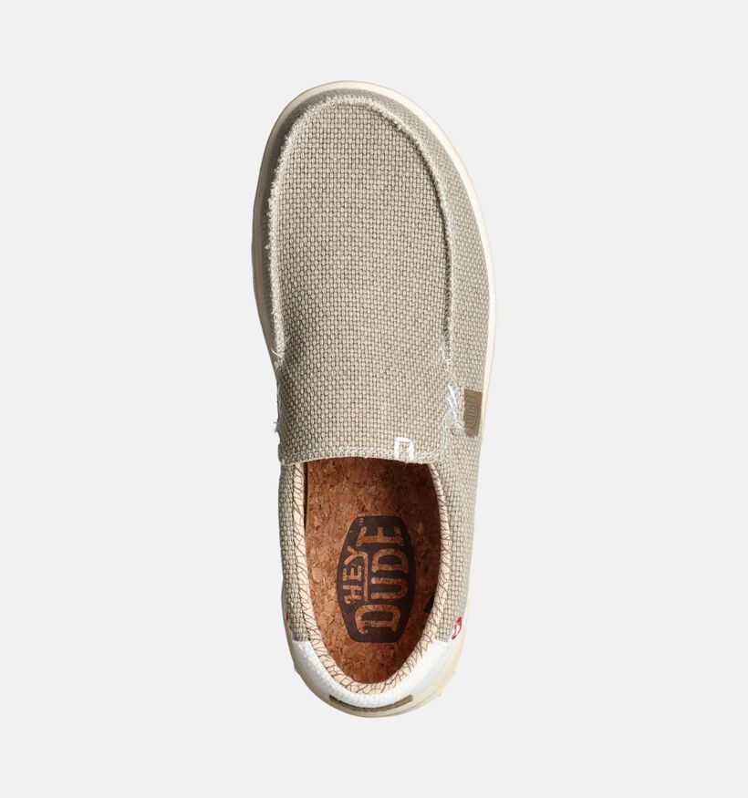 HEYDUDE Mikka Braided Chaussures à enfiler en Beige pour hommes (353466) - pour semelles orthopédiques
