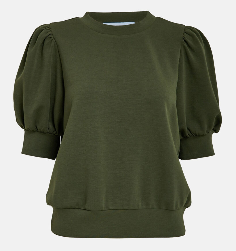 Minus Livana Sweatshirt en Vert kaki pour femmes (359849)
