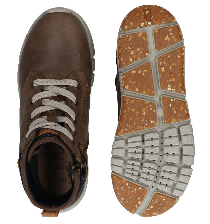 Geo Flexyper Bruine Bottines in leer (294082)