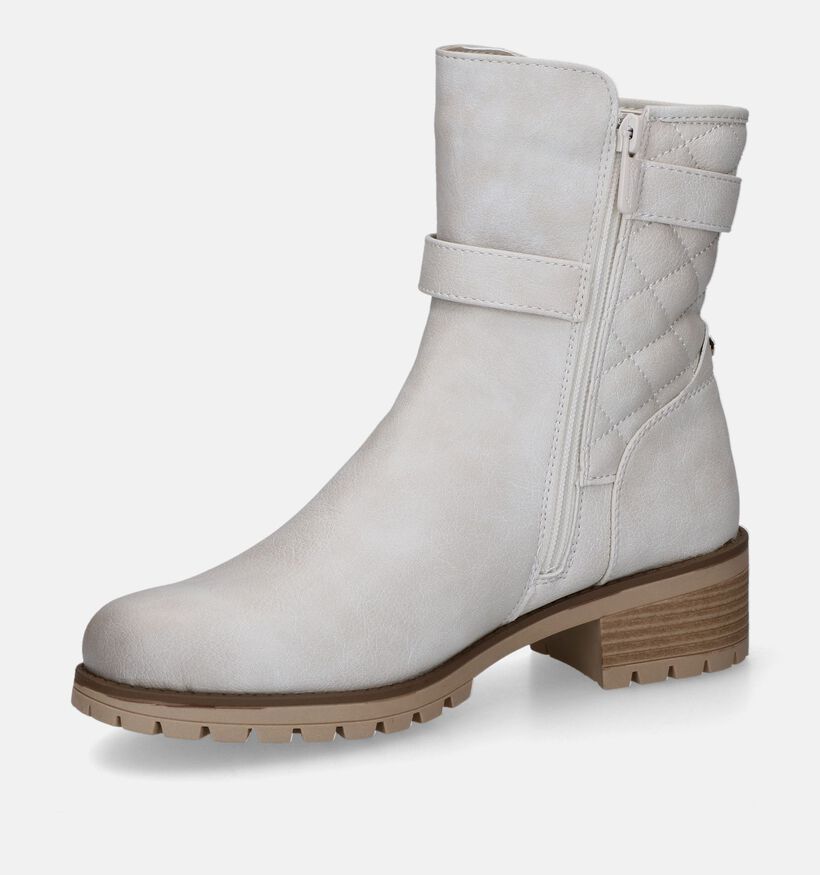 Mustang Bottines en Ecru pour femmes (316069)