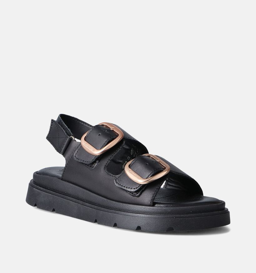 Tamaris Sandales plates en Noir pour femmes (356950)