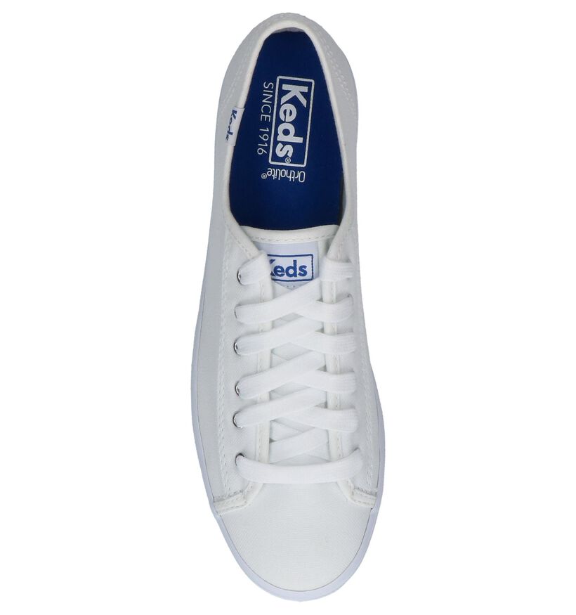 Witte Lage Geklede Sneakers Keds TPL Kick in stof (213055)