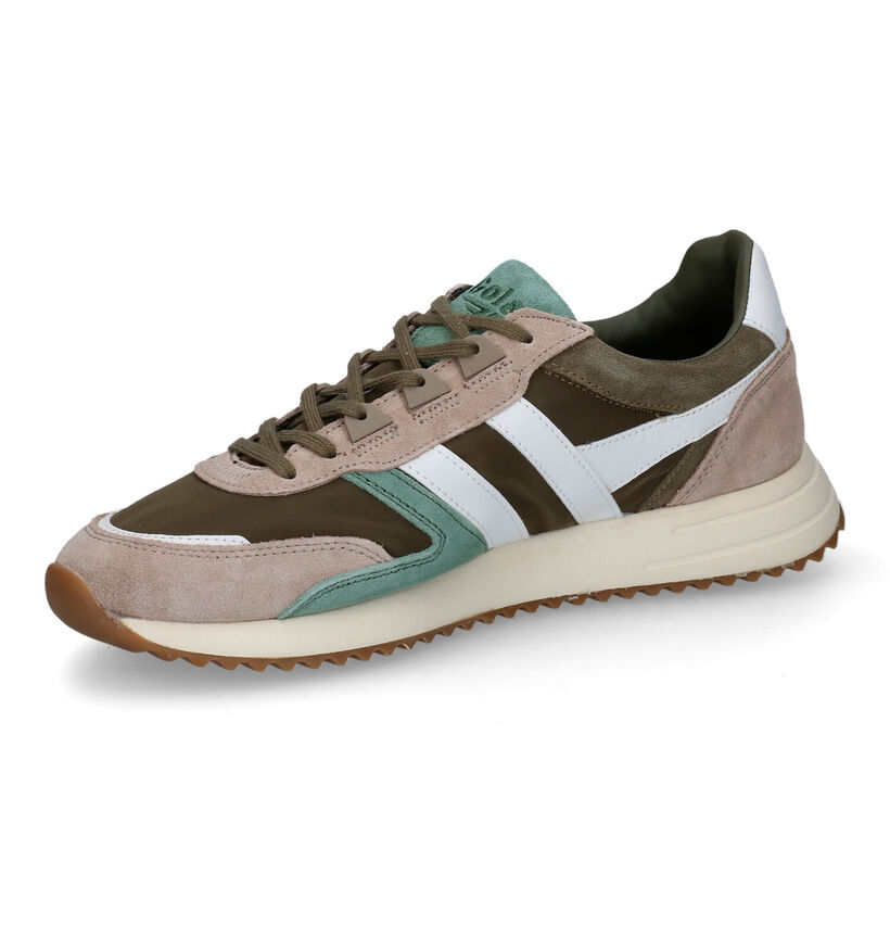 Gola Chicago CMB340 Baskets en Kaki pour hommes (305170) - pour semelles orthopédiques