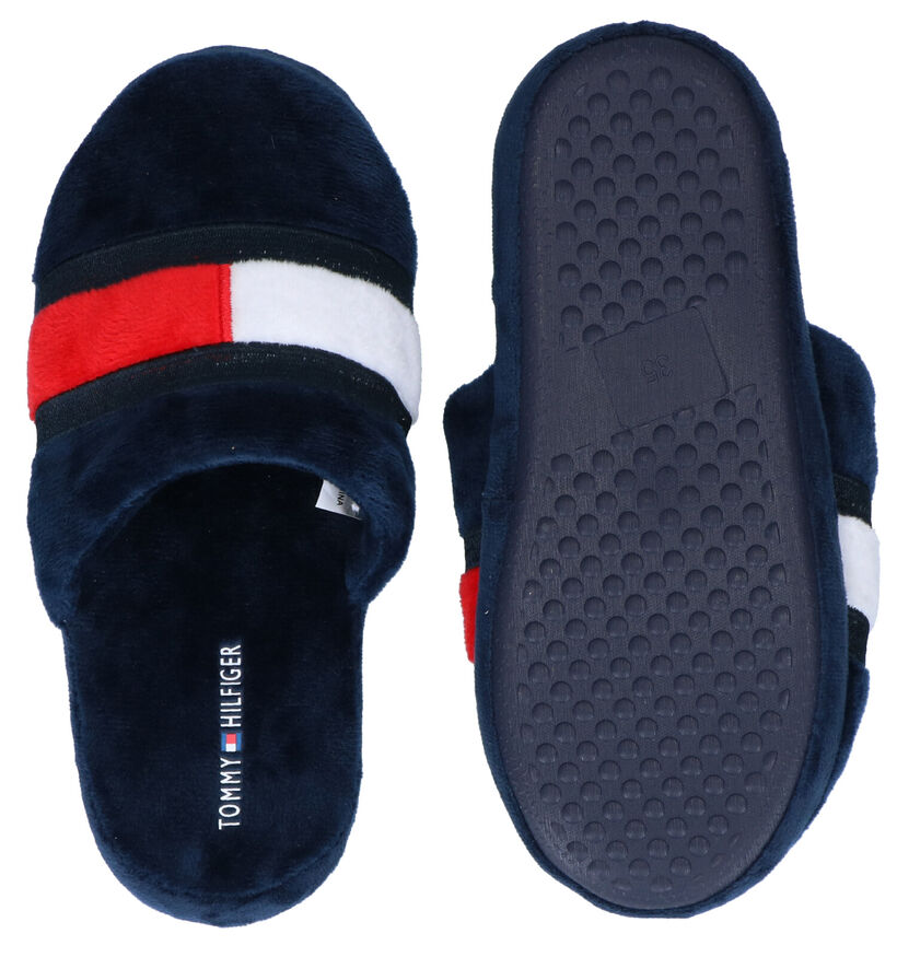 Tommy Hilfiger Pantoufles ouvertes en Bleu foncé en textile (279889)