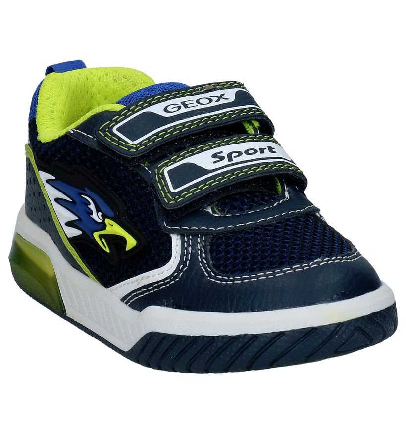 Geox Inek Chaussures à velcro en Bleu en simili cuir (287070)