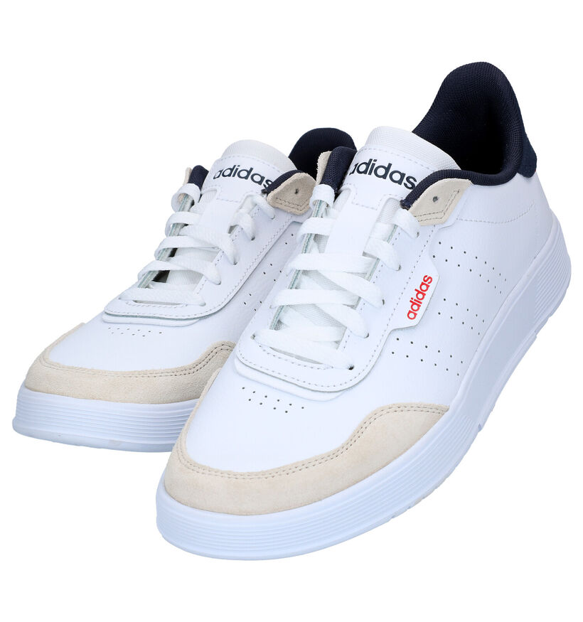 adidas Courtphase Baskets en Blanc en cuir (284830)