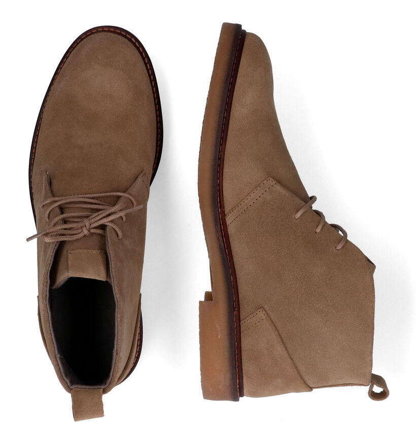 Poelman Halloween Taupe Desert Boots in daim (310333)