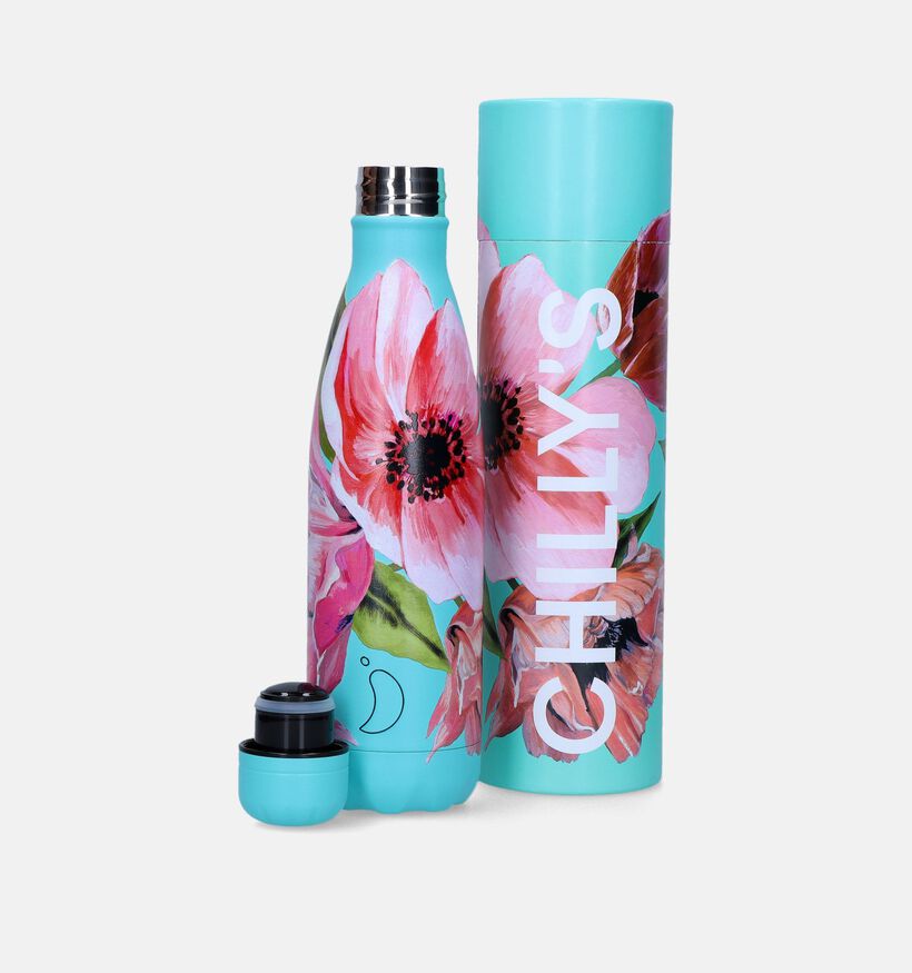 Chilly’s x Floral Anemone Floral Turquoise Drinkfles 500ml voor dames, meisjes (348988)