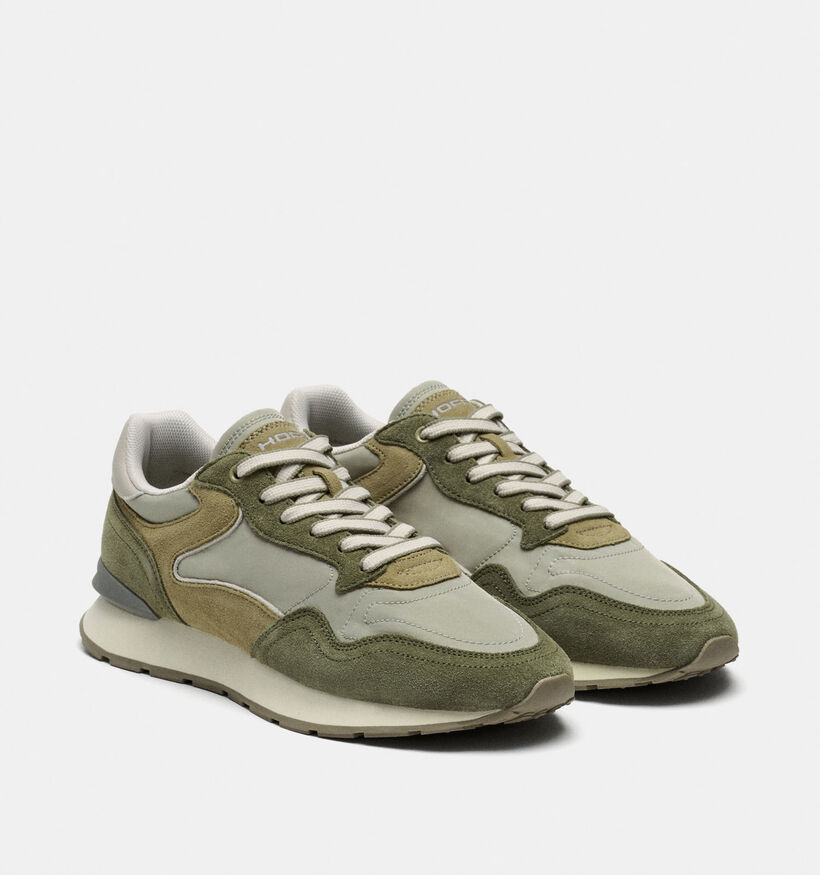 HOFF City Donkergroene Veterschoenen voor heren (367326) - geschikt voor steunzolen