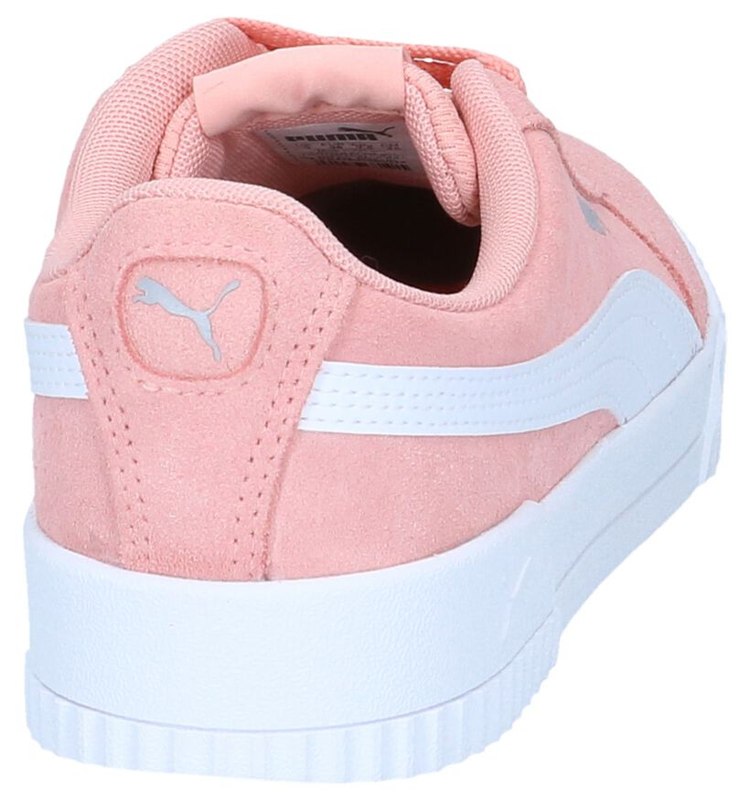 Roze Sneakers Puma Carina in daim (253079)