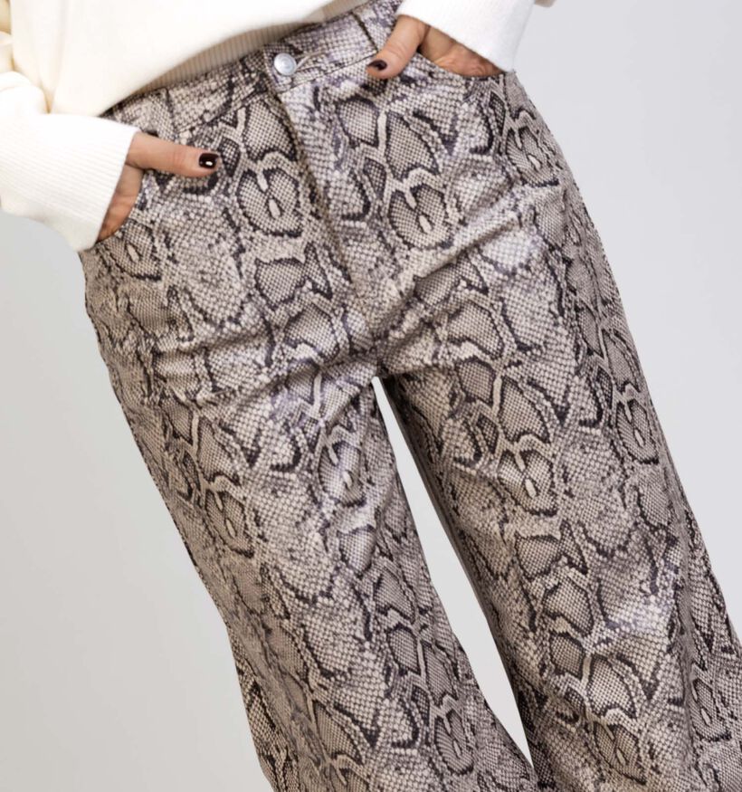 Vero Moda Tessa Snake Beige Broek L32 voor dames (365683)