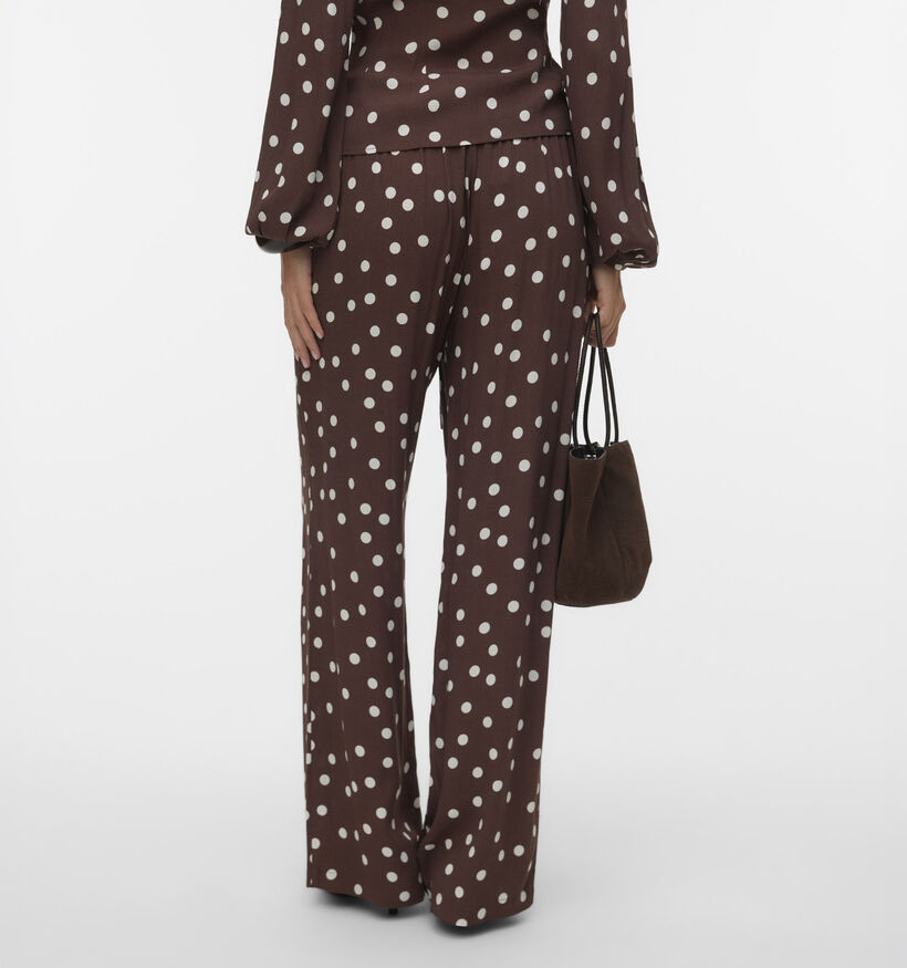Vero Moda Melisa White Dots Donkerbruine Broek voor dames (374967)