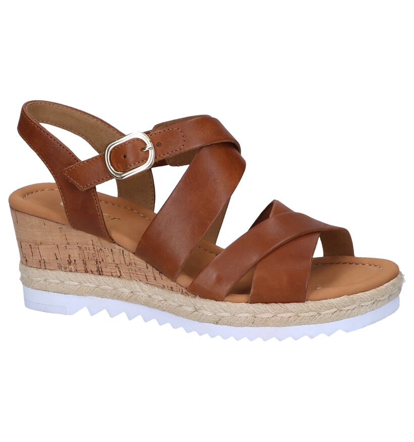 Cognac Sandalen Gabor Comfort in leer (245553)