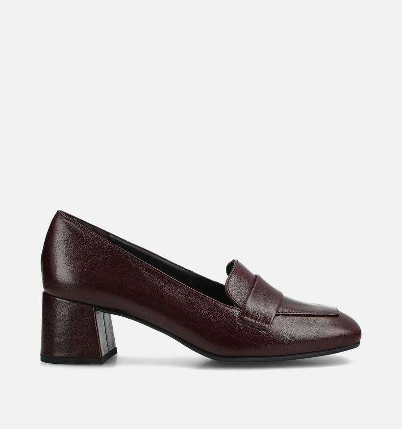 Paul Green Bordeaux Mocassins met Hak voor dames (379783)