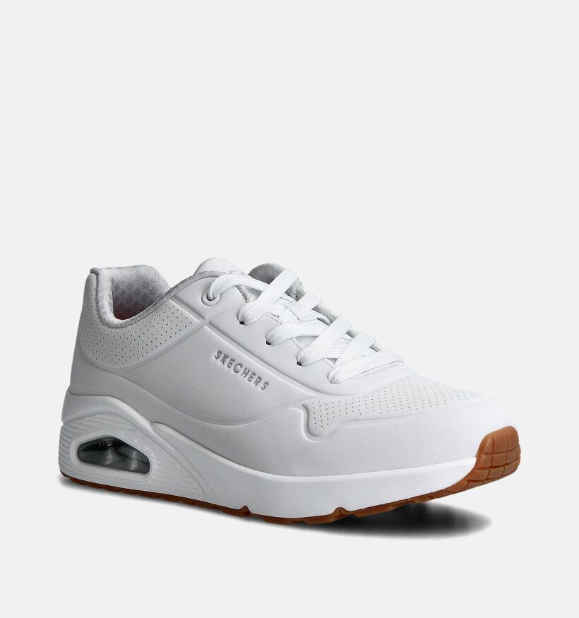 Skechers Uno Stand On Air Baskets en Blanc pour filles, garçons (360982)