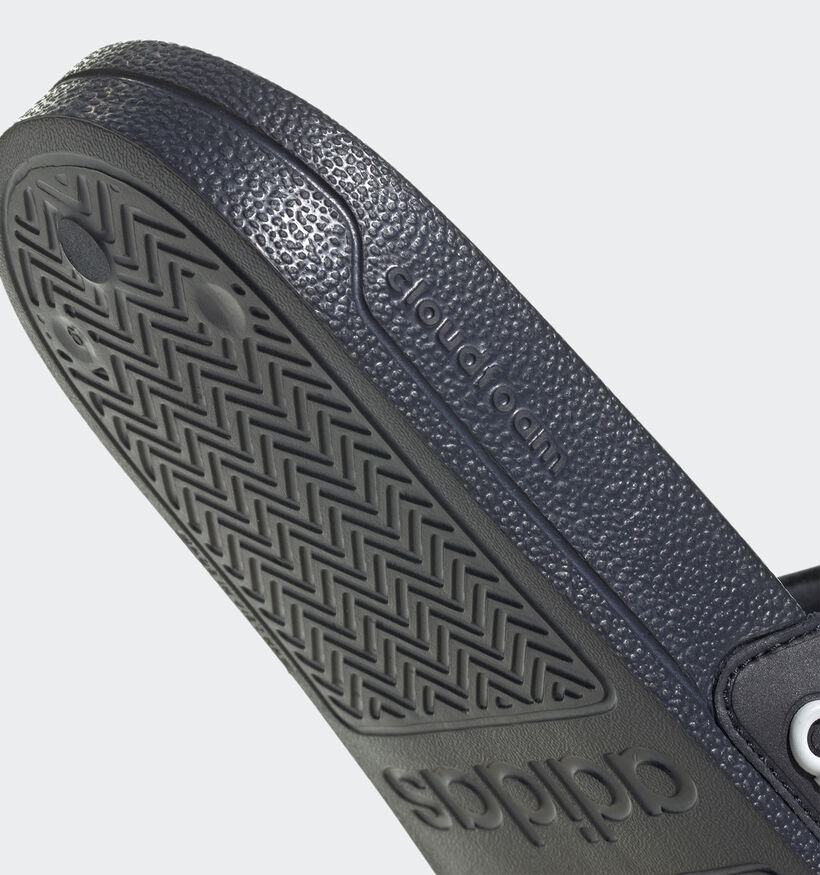 adidas Adilette Claquettes en Bleu fonc&eacute; pour hommes (367003)