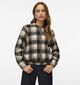 Vero Moda Naya Zwarte Geruite Jas voor dames (364539)
