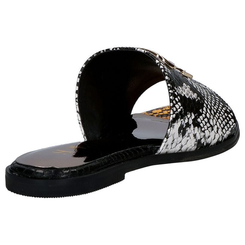 Supertrash Zwarte Slippers in kunstleer (274143)