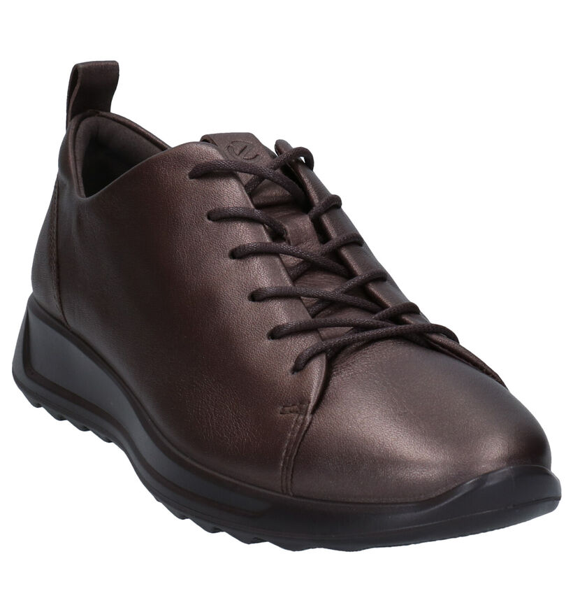 ECCO Flexure Bronzen Veterschoenen in leer (280983)