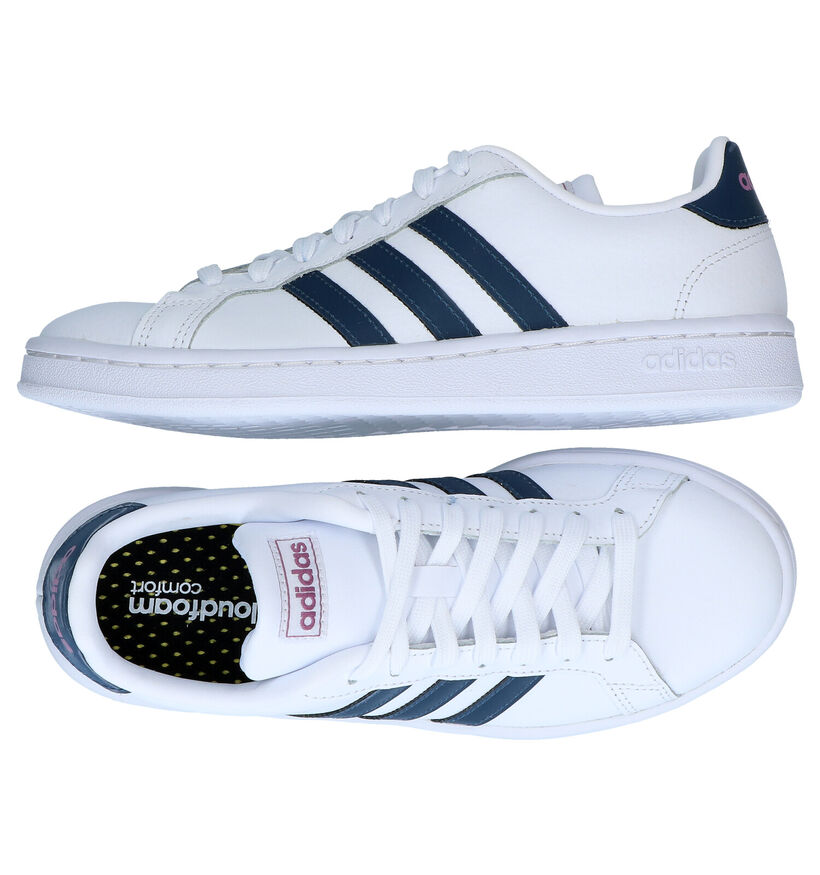 adidas Grand Court Witte Sneakers in kunstleer (284797)