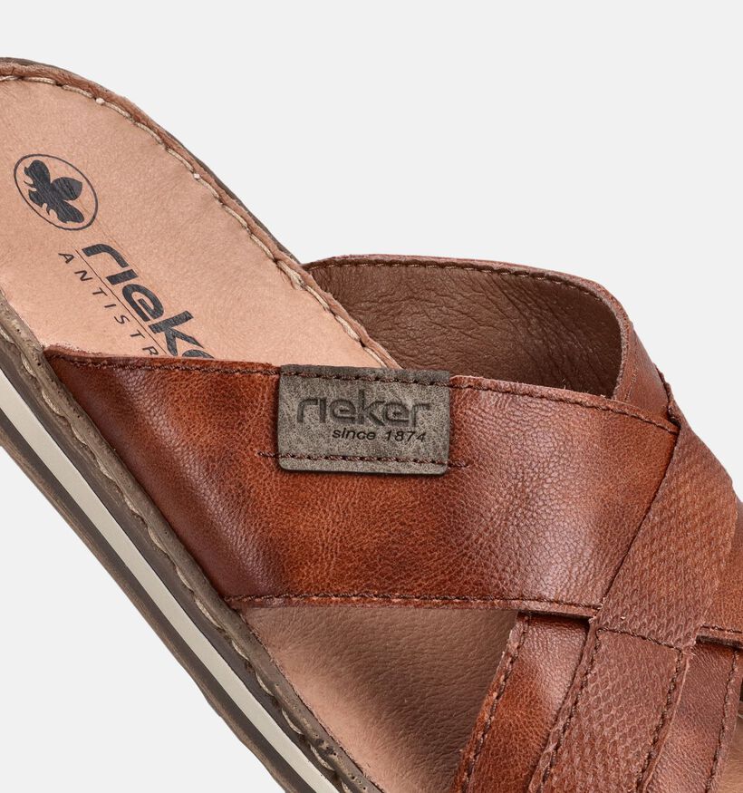 Rieker Nu-pieds en Camel pour hommes (370492)