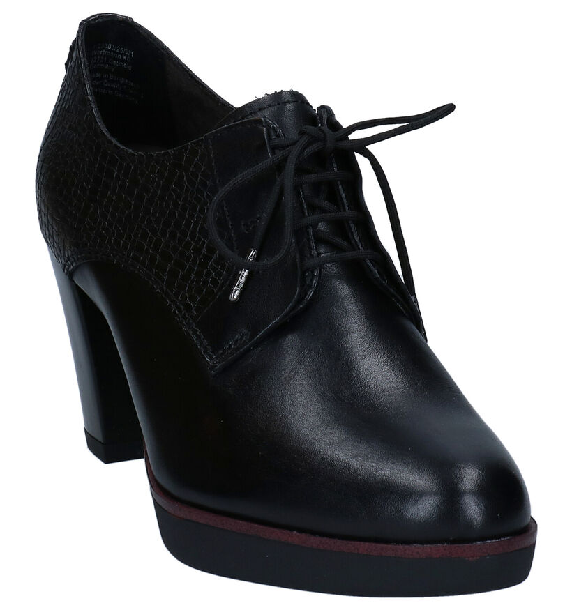 Tamaris TOUCH it Chaussures à lacets en Noir en cuir (280740)