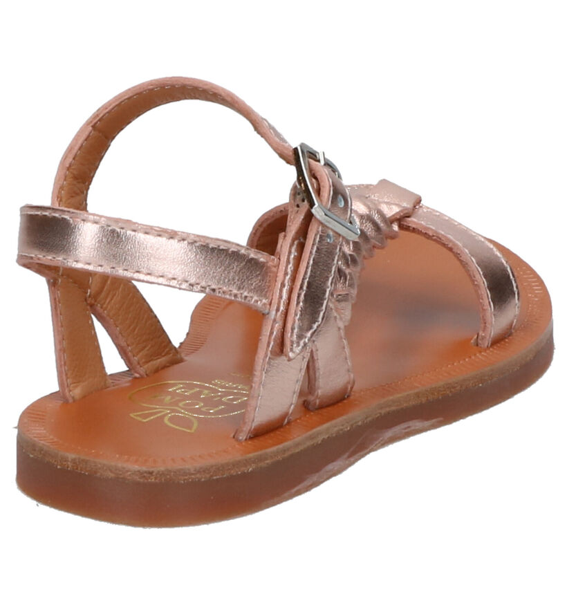 Pom d'Api Plagette Antique Roze Sandalen in leer (304790)