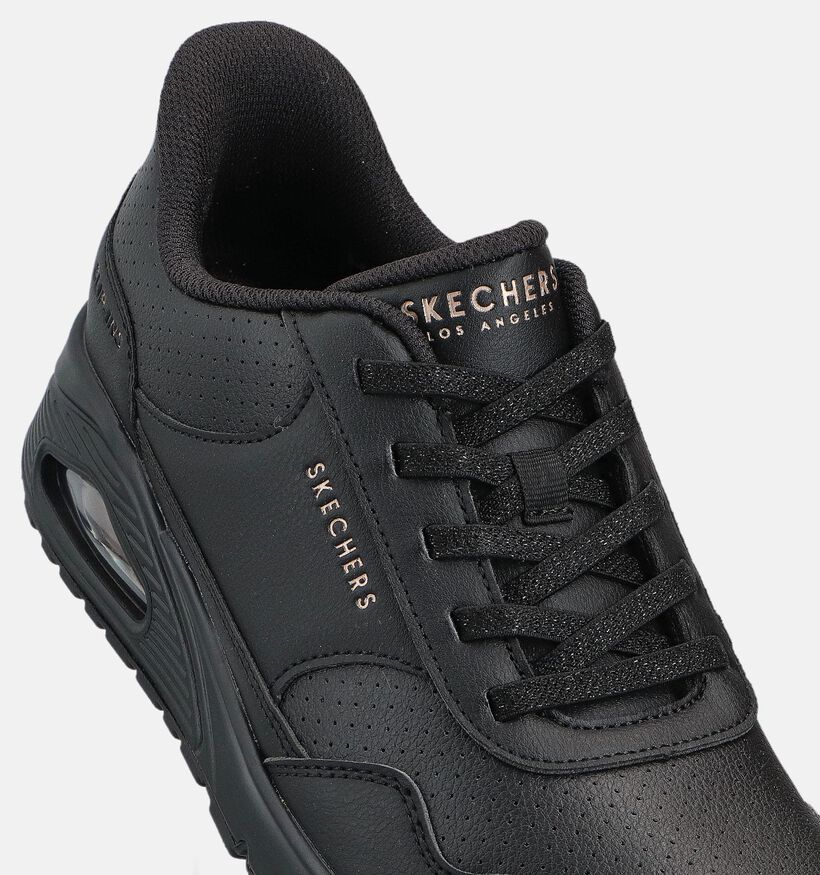 Skechers Uno Simplified Zwarte Sportieve Sneakers voor dames (360898) - geschikt voor steunzolen