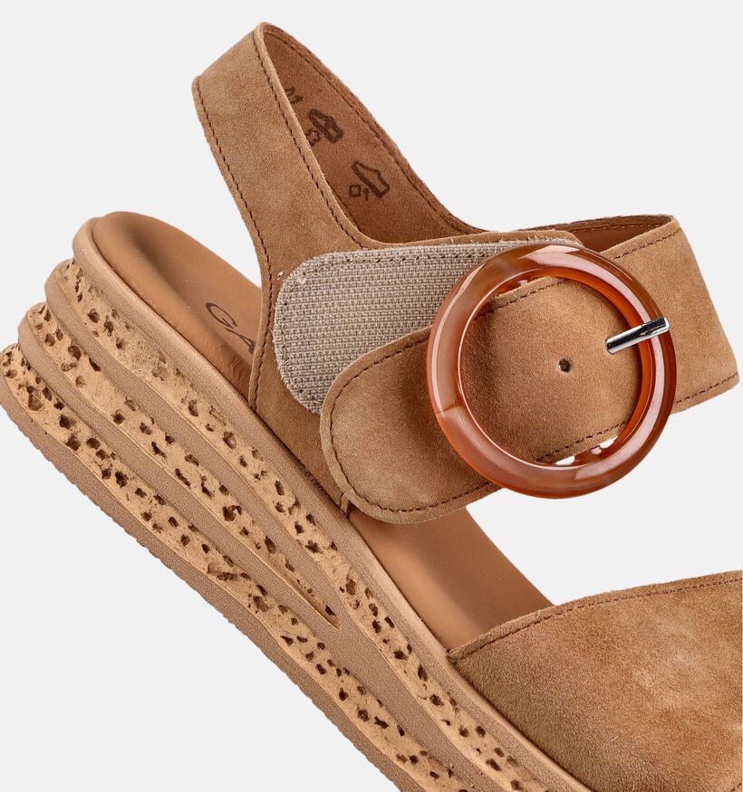 Gabor Bruine Sandalen op Sleehak voor dames (371184)