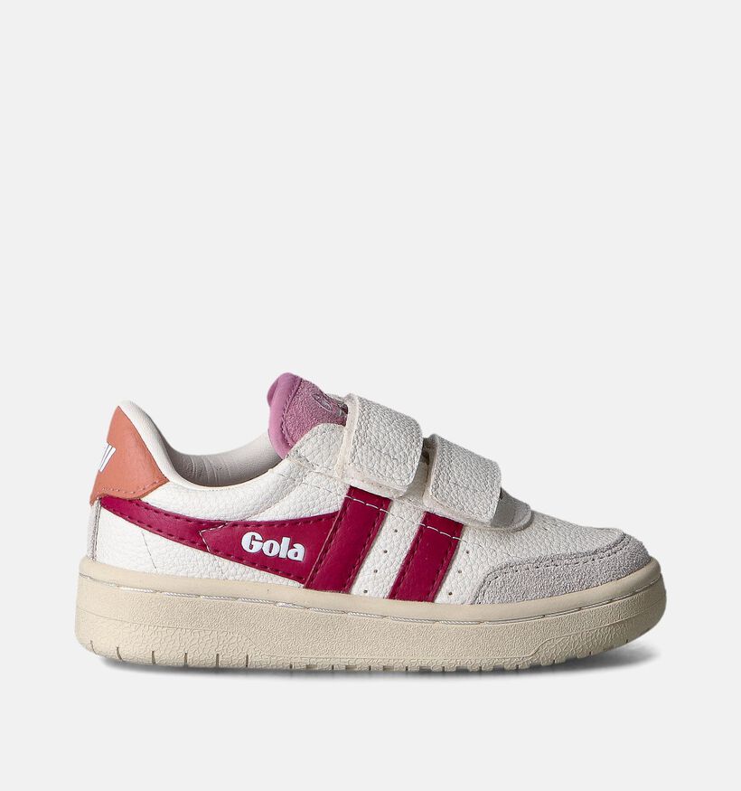 Gola Falcon Strap Witte Velcroschoenen voor jongens, meisjes (362411) - geschikt voor steunzolen