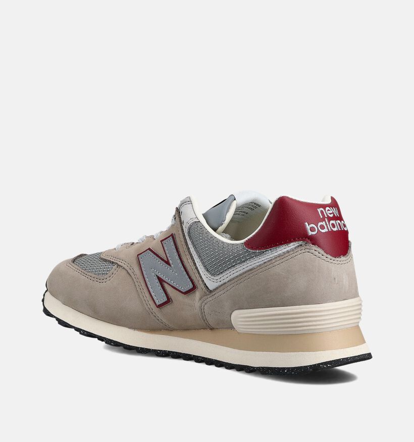 New Balance 574 Baskets en Beige/Gris pour hommes (359066) - pour semelles orthopédiques