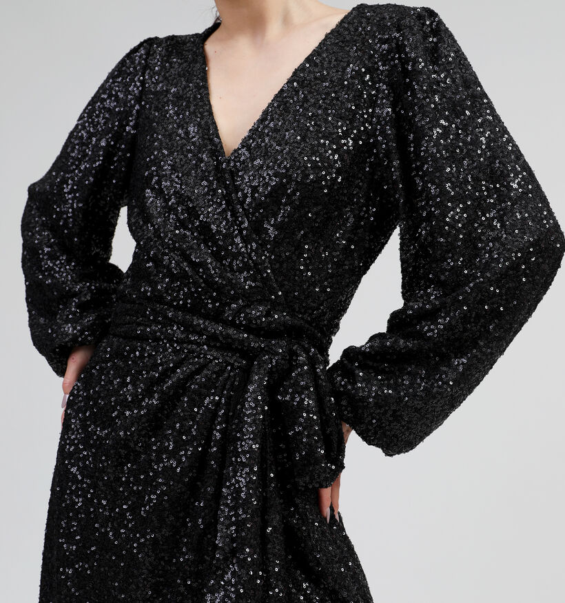 Minus Manja Zwarte Midi jurk voor dames (349970)