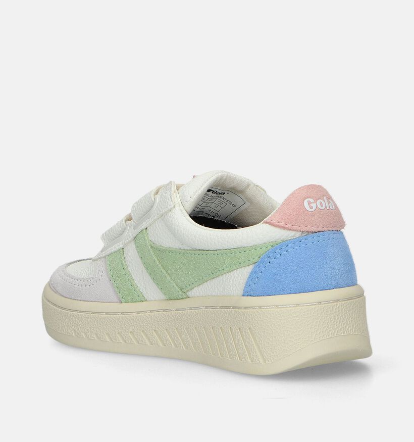 Gola Grandslam Trident Strap Witte Sneakers voor meisjes (335714) - geschikt voor steunzolen