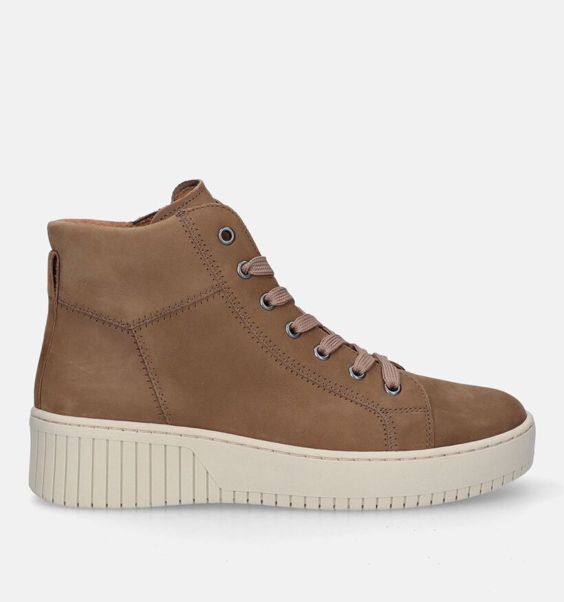 Gabor Best Fitting Camel Hoge sneakers voor dames (331300) - geschikt voor steunzolen