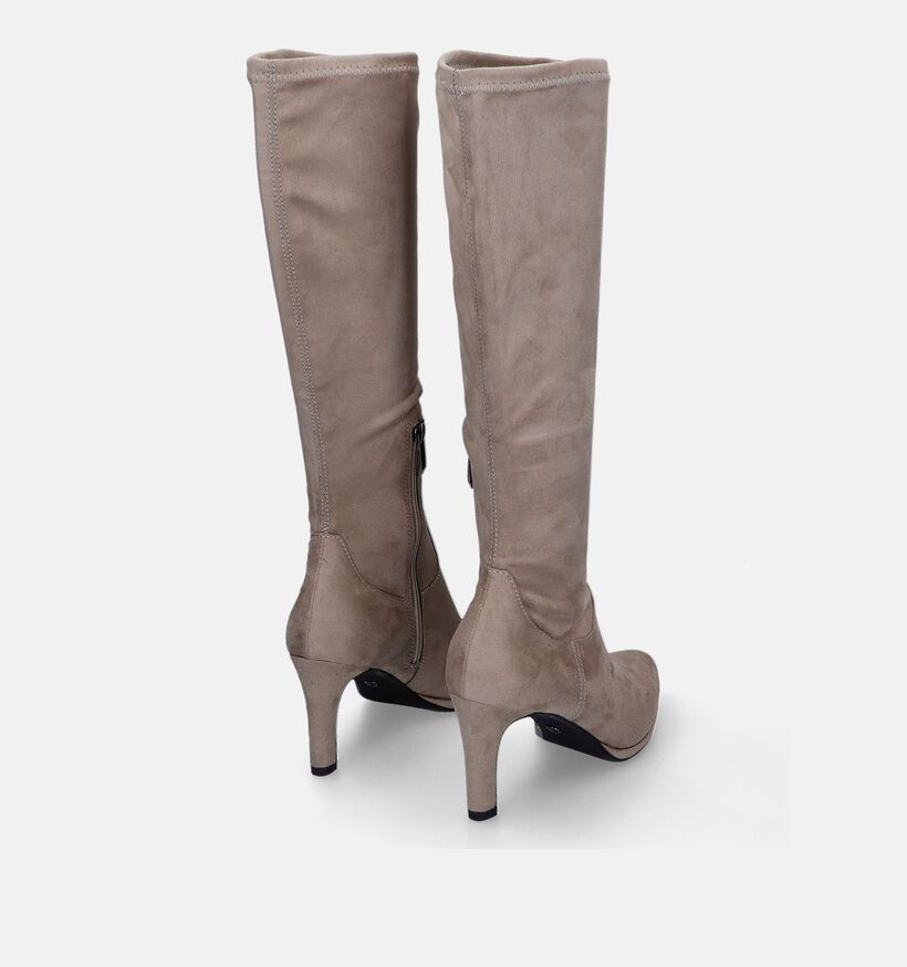 Tamaris Bottes hautes en Beige en textile (315467)