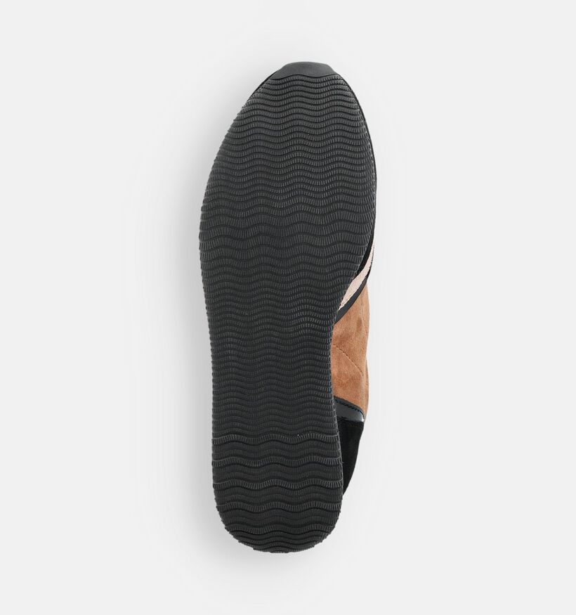 Nathan-Baume Camelo Baskets en Noir/Marron pour femmes (363618) - pour semelles orthopédiques