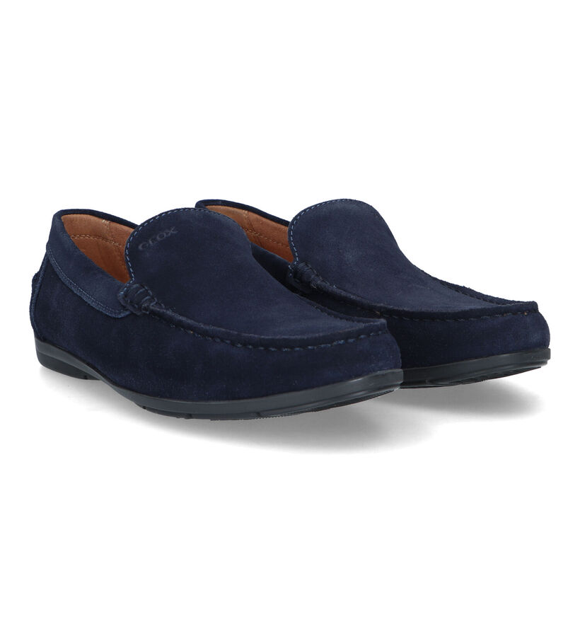 Geox Siron Mocassins en Bleu en daim (326726)