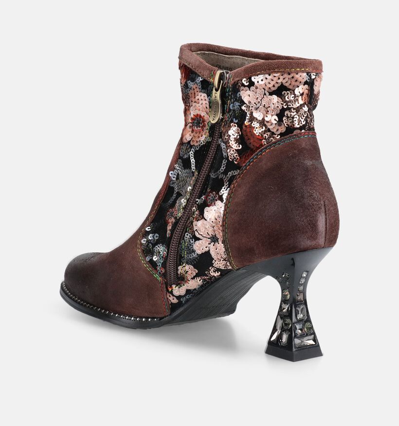 Laura Vita Oliveo 11 Bottines en Brun fonc&eacute; pour femmes (381117)