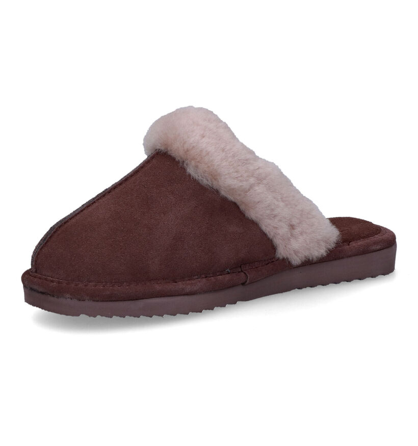 Warmbat Lismore Pantoufles en laine en Brun pour femmes (329914)