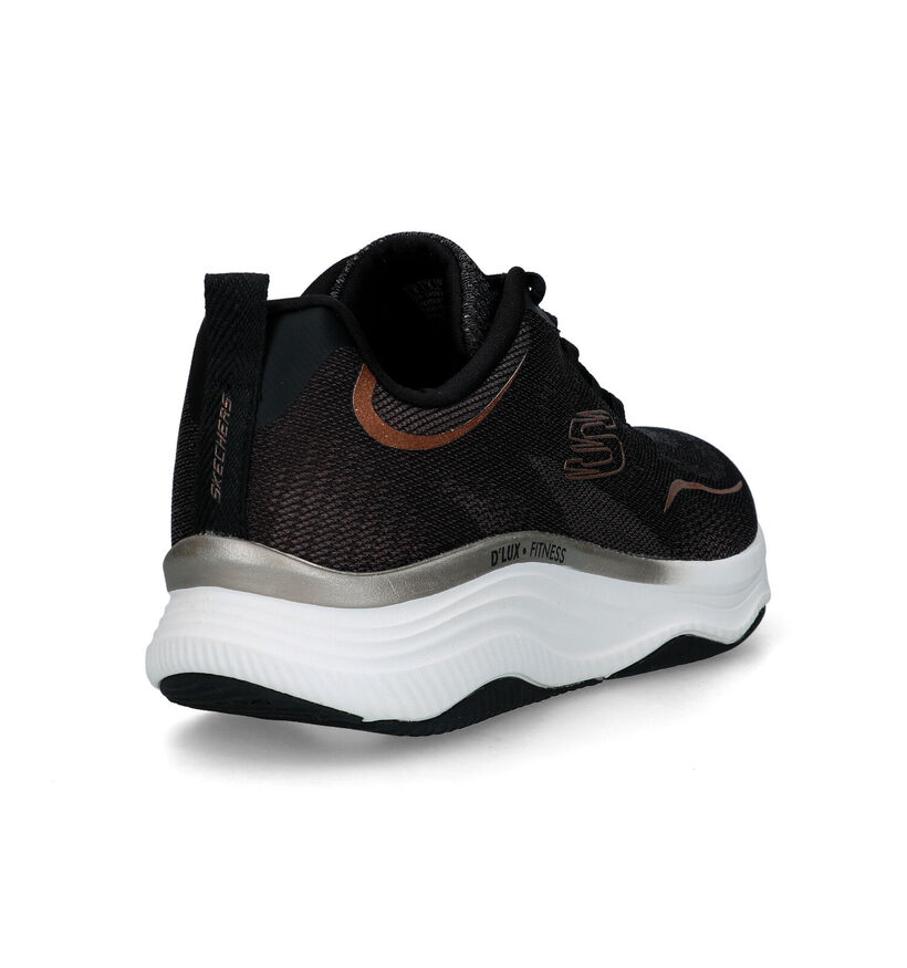 Skechers Relaxed Fit D'Lux Fitness Relaxed Fit Zwarte sneakers voor dames (312795)