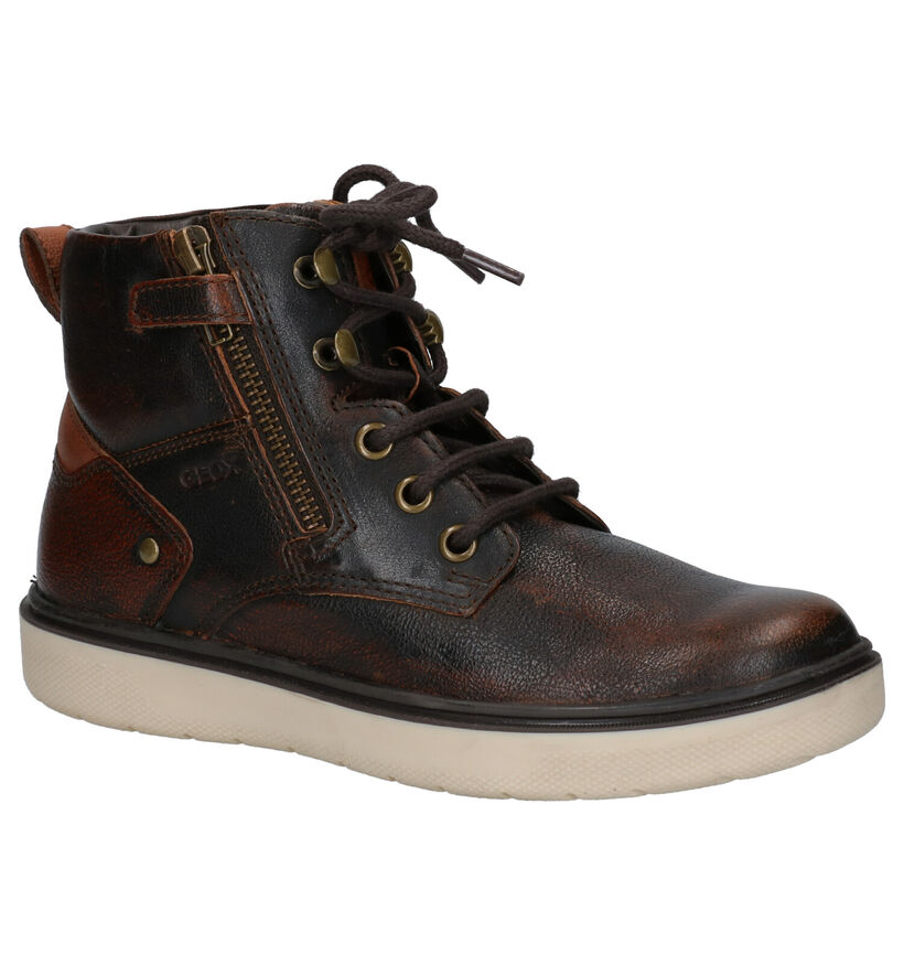 Geox Chaussures hautes en Brun foncé en cuir (254530)