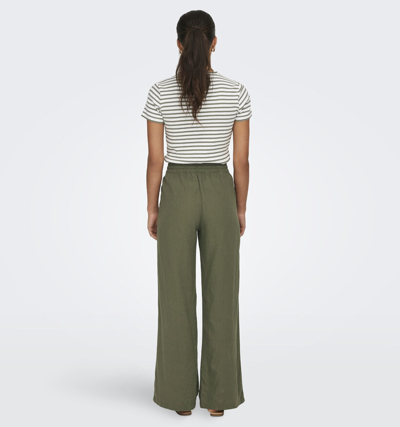 JDY Say Kaki Wijde linnen broek L32 voor dames (351348)