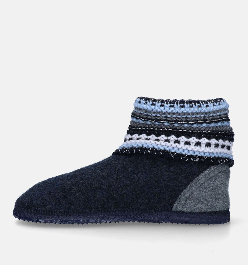 Giesswein Kiel Pantoufles hautes en Bleu pour femmes (349152)