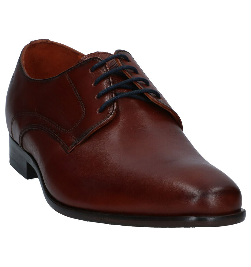 Van Lier Cognac Geklede Veterschoenen in leer (291345)